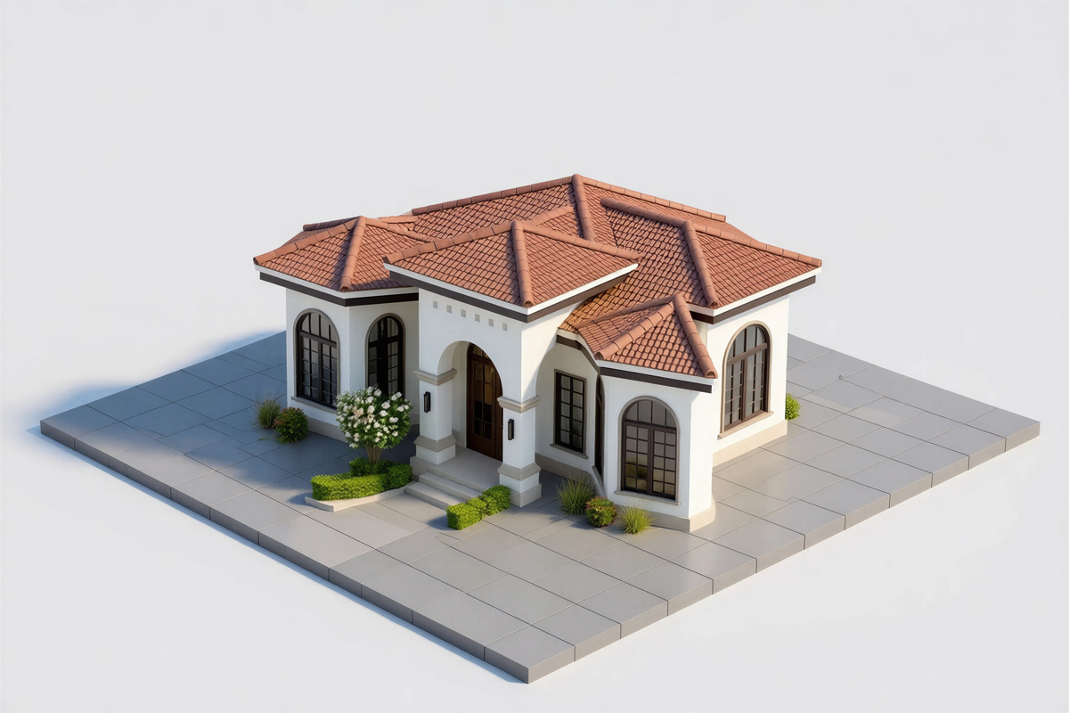 Villa Arcada |Plan de Maison Méditerranéenne 3 Chambres_Salon (146 m²)